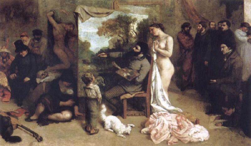 Gustave Courbet Detail of the Studio of the Painter,a Real Allegory oil painting image